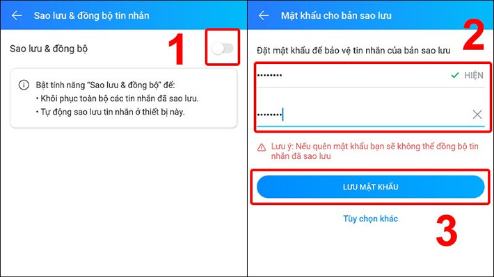 Zalo cho phép sao lưu thủ công ngay trong phần Cài đặt với thao tác đơn giản và có thể thực hiện ngay khi đang sử dụng.
