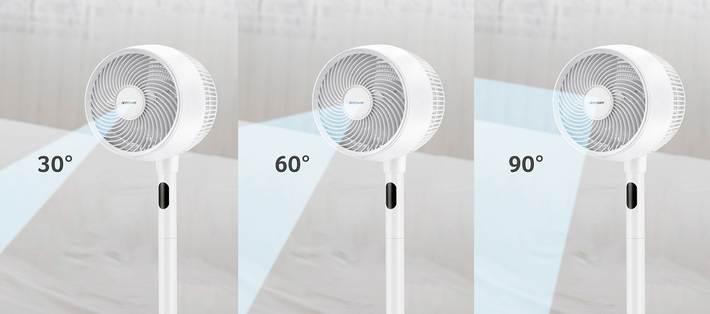 Thiết kế luồng gió tuần hoàn giúp phân bổ đều, không thổi trực tiếp vào người.