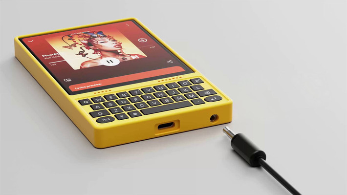 Máy có thể gắn thêm case bàn phím QWERTY từ tính, mang lại cảm giác hoài niệm như những chiếc BlackBerry cổ điển.