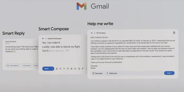Google cũng mở miễn phí các công cụ như gợi ý trả lời cá nhân hóa, nút “Help Me Write” và tóm tắt email bằng AI.
