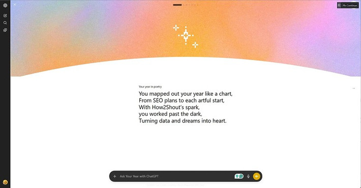 Người dùng có thể chủ động kích hoạt bằng cách yêu cầu “Your Year with ChatGPT” trên web hoặc ứng dụng iOS và Android, thay vì bị tự động hiển thị.