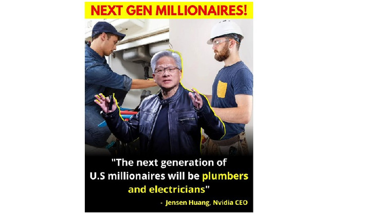 Ông tin rằng các nghề thủ công lành nghề như thợ điện, thợ sửa ống nước và thợ cơ khí sẽ trở thành “mỏ vàng” của thế kỷ 21.