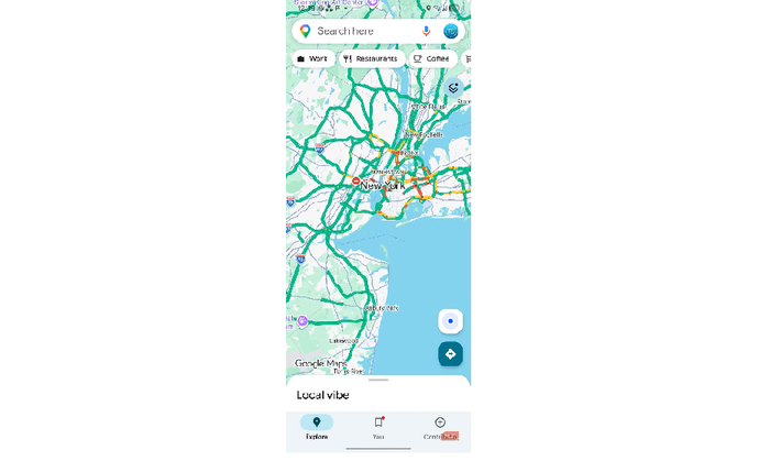 Google Maps cũng hỗ trợ nhiều cử chỉ điều hướng như thu phóng bằng một tay hoặc xoay bản đồ để quan sát lộ trình dễ dàng hơn khi lái xe.(Ảnh: MUO)