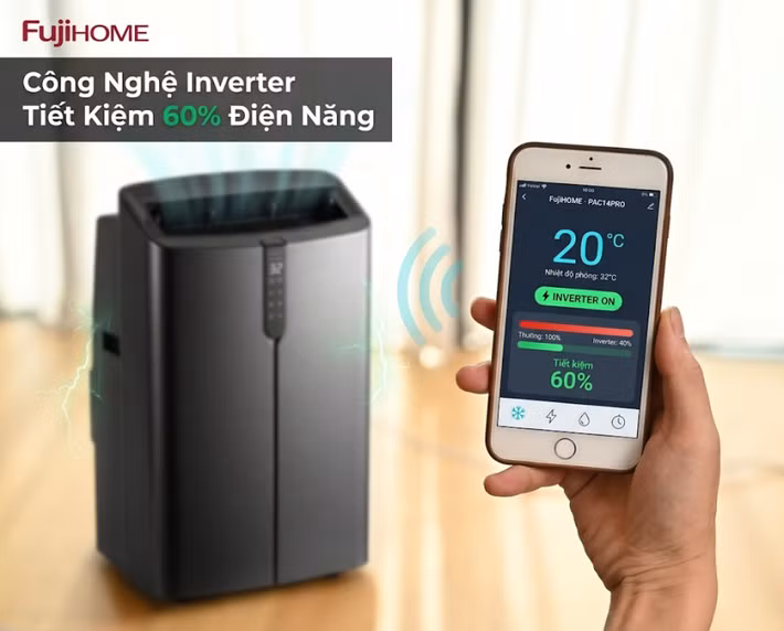 Ngoài khả năng làm lạnh, mẫu điều hòa di động Fujihome còn hỗ trợ hút ẩm tới hơn 30 lít mỗi ngày và có bánh xe di chuyển linh hoạt giữa nhiều phòng khác nhau, rất phù hợp cho nhà thuê hoặc căn hộ không thể lắp điều hòa cố định.