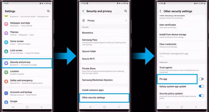 Người dùng Android có thể dùng tính năng Ghim ứng dụng để khóa máy trong một app duy nhất.