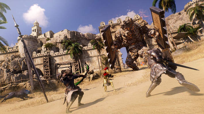 Các bang hội có thể tổ chức những trận chiến hàng trăm người, chiếm pháo đài và tài nguyên trong thế giới mở rộng lớn.