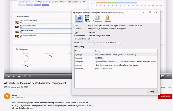 Người dùng có thể kiểm tra siêu dữ liệu (metadata) để biết video có nguồn gốc từ AI hay không. (Nguồn: Canto)