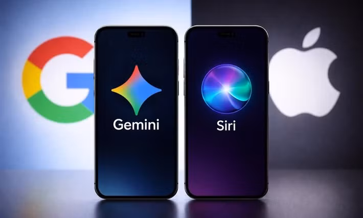 Apple đã ký thỏa thuận nhiều năm với Google để tích hợp Gemini vào Siri, đánh dấu bước ngoặt lớn trong chiến lược Apple Intelligence. (Ảnh: ChatGPT)