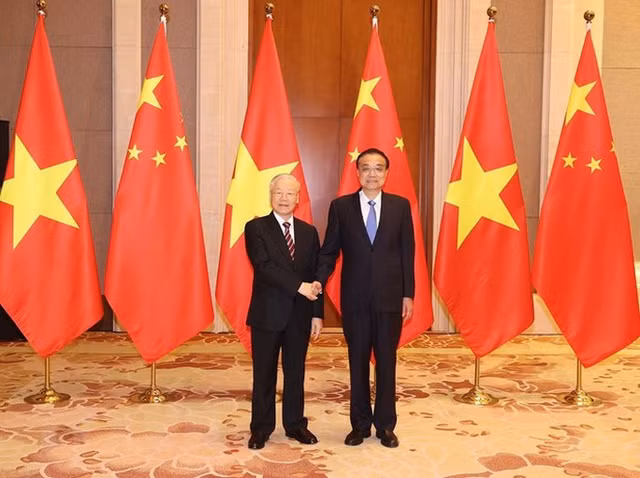 Tổng Bí thư Nguyễn Phú Trọng hội kiến Thủ tướng Trung Quốc Lý Khắc Cường Tong Bi thu Nguyen Phu Trong hoi kien Thu tuong Trung Quoc Ly Khac Cuong