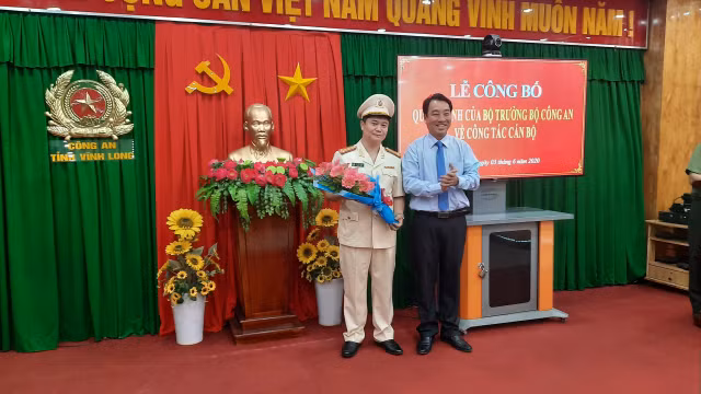 Chan dung Trung ta Ngo Duc Thang vua duoc bo nhiem Pho giam doc Cong an Vinh Long