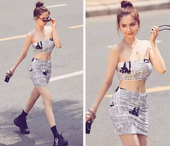 Dù không còn vòng eo 56 cm nhưng đổi lại cô nàng sở hữu vòng 3 gợi cảm, hút mắt.