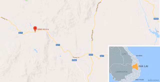 Sự việc xảy ra tại xã Hà Ra, huyện Mang Yang (Gia Lai) Ảnh: Google Maps. Sự việc xảy ra tại xã Hà Ra, huyện Mang Yang (Gia Lai) Ảnh: Google Maps.