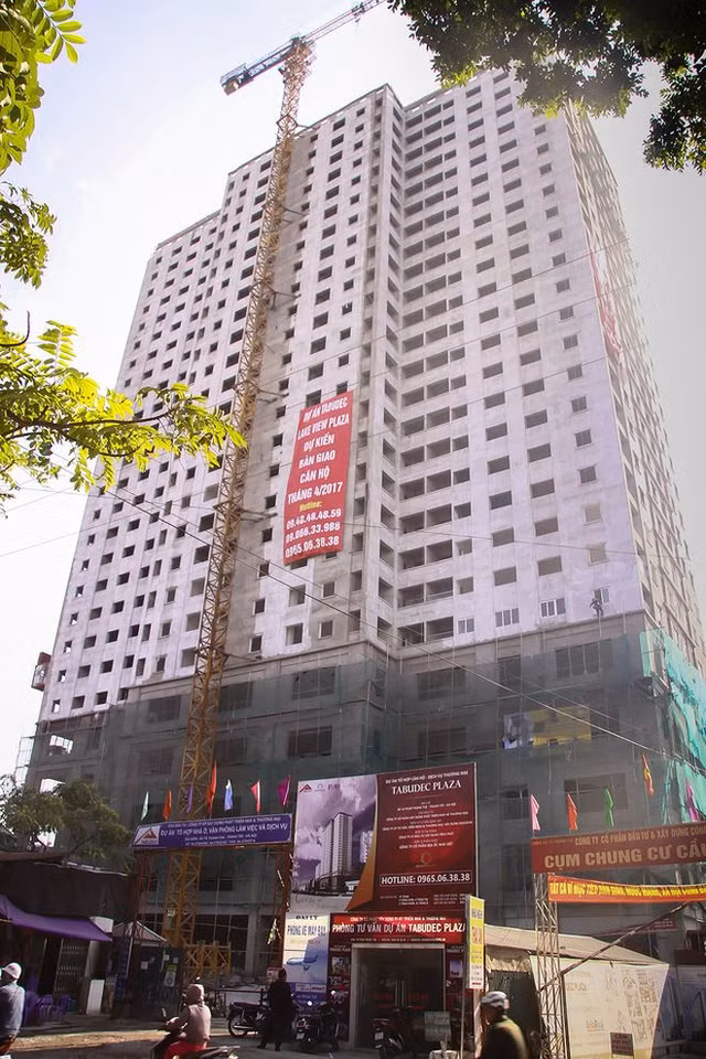 Chung cư Tabudec Plaza tại mặt đường 70, Hà Đông. Ảnh: PLVN.