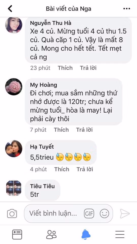 Sau Tết các mẹ lên diễn đàn than trời vì cháy túi. Ảnh: Chụp màn hình Sau Tết các mẹ lên diễn đàn than trời vì cháy túi. Ảnh: Chụp màn hình