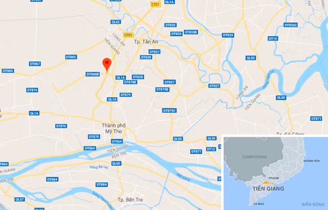 Vị trí gần nơi xảy ra tai nạn. Ảnh: Google Maps. Vị trí gần nơi xảy ra tai nạn. Ảnh: Google Maps.