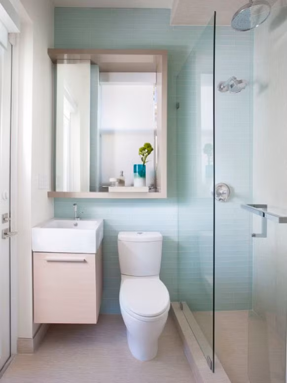 Mẹo trang trí phòng tắm "ăn gian" diện tích dành cho nhà phố nhỏ - Hình 4 Meo trang tri phong tam