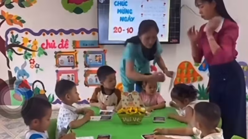 Hai giáo viên mầm non ở Thanh Hóa bị đình chỉ sau clip tác động học sinh