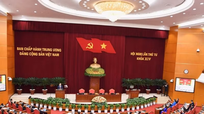 Toàn cảnh bế mạc Hội nghị lần thứ 4 Ban Chấp hành Trung ương Đảng khóa XIV