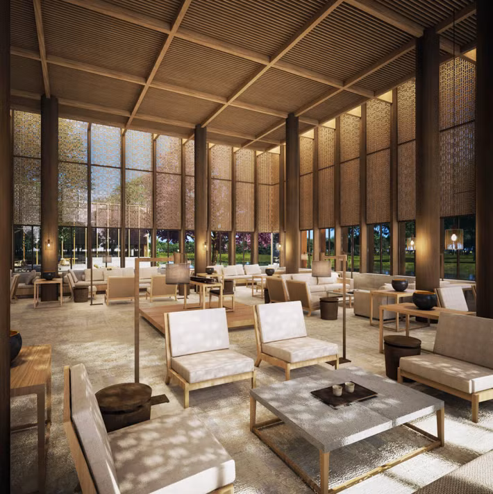 Khu vực thưởng thức trà đạo. Ảnh: Dezeen.