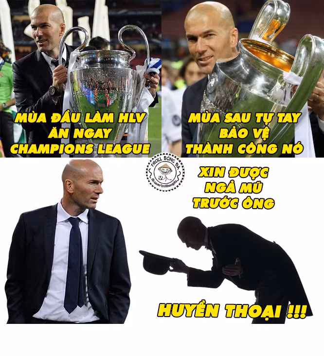 Cả thế giới bóng đá phải bái phục trước tài thao lược của Zidane người được mệnh danh là "chân mệnh thiên tử" giúp Real Madrid phá lời nguyền bảo vệ vô địch cúp C1 châu Âu.