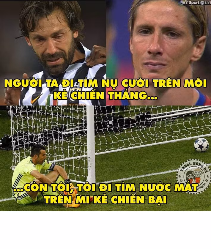 Bức ảnh chế so sánh giữa kẻ bại tướng mang tên Juventus và Atletico Madrid thu hút được sự chú ý của rất nhiều người.