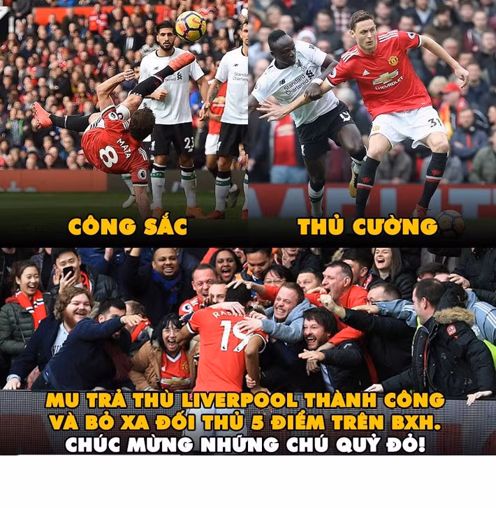 Với kết quả 2-1, M.U đã trả nợ thành công Liverpool và bỏ xa chính đối thủ này 5 điểm trên BXH.