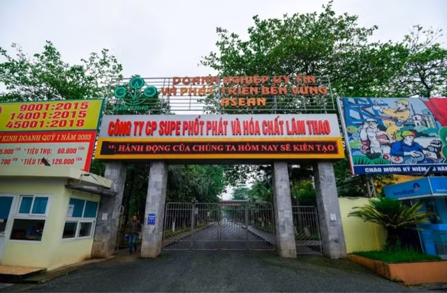 Doanh thu vượt 2.700 tỷ đồng, Supe Lâm Thao chi hơn 110 tỷ đồng trả cổ tức Doanh thu vuot 2.700 ty dong, Supe Lam Thao chi hon 110 ty dong tra co tuc