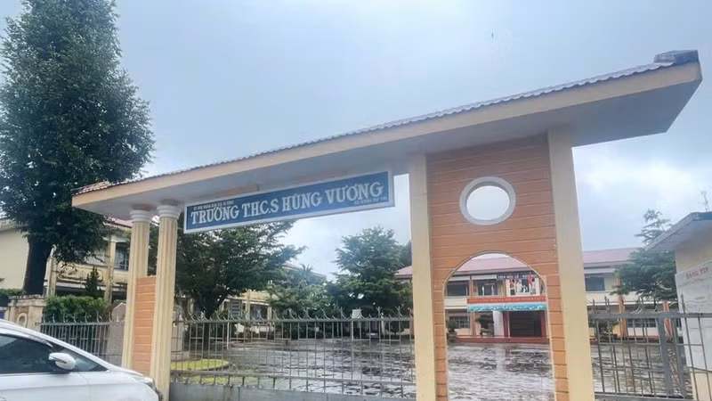 Trường THCS Hùng Vương (xã Ia Grai, tỉnh Gia Lai). Ảnh Hà Chính.