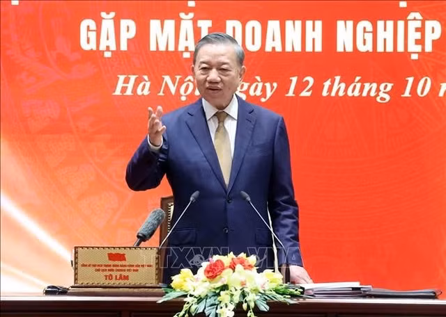 Tổng Bí thư, Chủ tịch nước Tô Lâm phát biểu. Ảnh: Thống Nhất/TTXVN