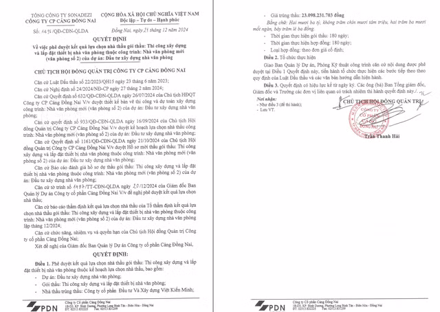 Đồng Nai: Vượt qua 2 đối thủ, Việt Kiến Minh trúng thầu hơn 23 tỷ Dong Nai: Vuot qua 2 doi thu, Viet Kien Minh trung thau hon 23 ty