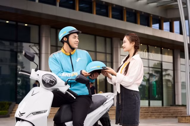 Xanh SM ra mắt nền tảng cho tài xế xe máy điện VinFast Xanh SM ra mat nen tang cho tai xe xe may dien VinFast
