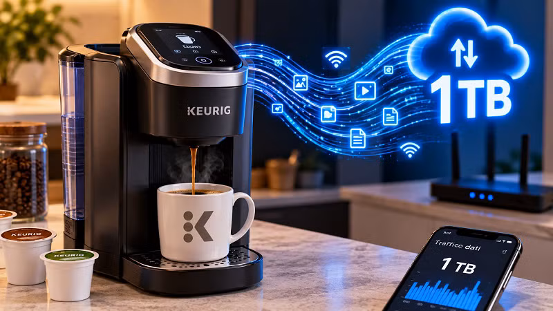Máy pha cà phê gây nghẽn Wi-Fi khi tạo 1 TB lưu lượng 