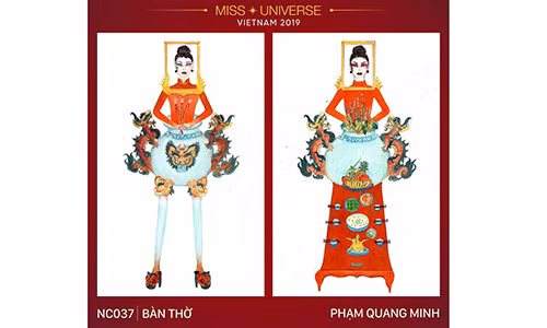 Tranh cãi quanh trang phục “Bàn thờ” thi Miss Universe Tranh cai quanh trang phuc “Ban tho” thi Miss Universe