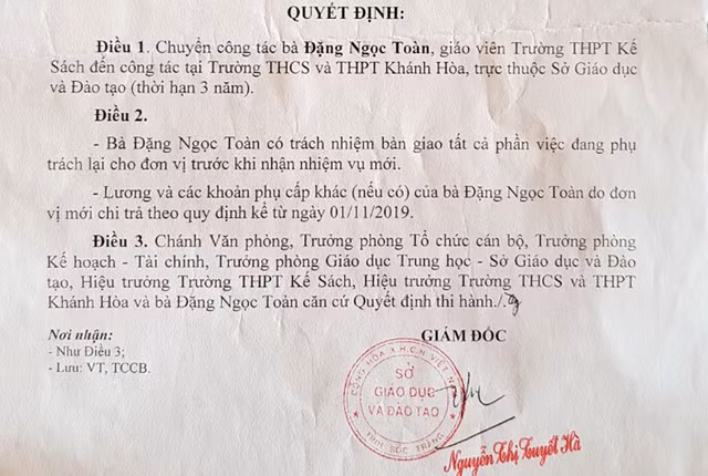 Vì sao nữ giáo viên khiếu nại quyết định chuyển công tác của Sở GD&ĐT Sóc Trăng? Vi sao nu giao vien khieu nai quyet dinh chuyen cong tac cua So GD&DT Soc Trang?