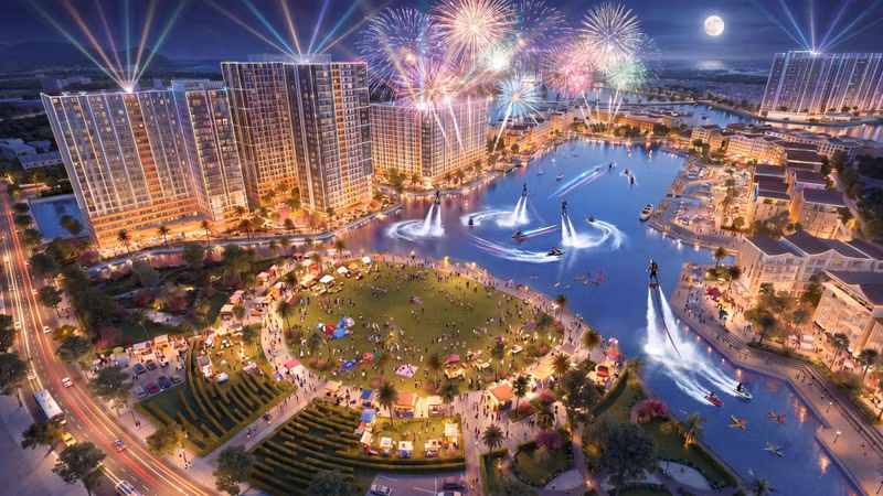 Show diễn, pháo hoa và chợ đêm VUI-Fest kích hoạt nhịp sống đêm sầm uất tại Festival Island.
