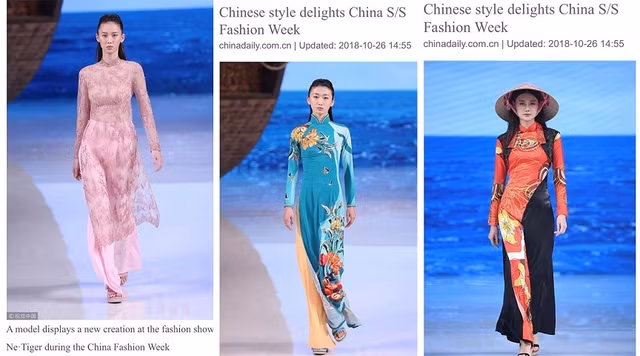 Dan mang phan no vi ao dai Viet bi goi la 'phong cach Trung Quoc'