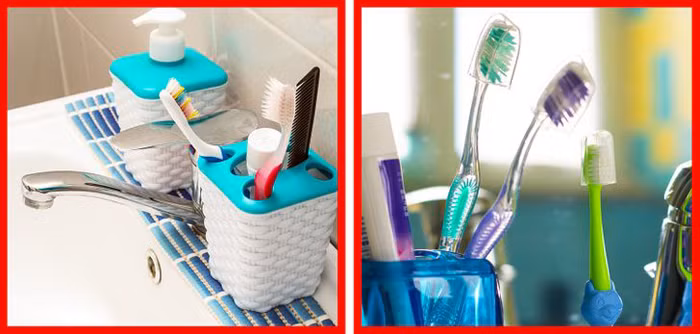 Muốn tránh mối nguy gây hại sức khỏe này, bạn không đặt bàn chải trong nhà tắm. Nên giữ chúng trong những hộp có nắp đậy. Thường xuyên làm sạch hộp đựng bằng nước súc miệng trong 30 giây hoặc ngâm nước nóng trong vòng 2 phút.
