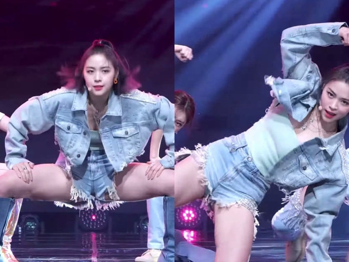 Nữ thần tượng Ryujin của nhóm nhạc Itzy mặc quần sooc quá ngắn gây phản cảm trên sân khấu.