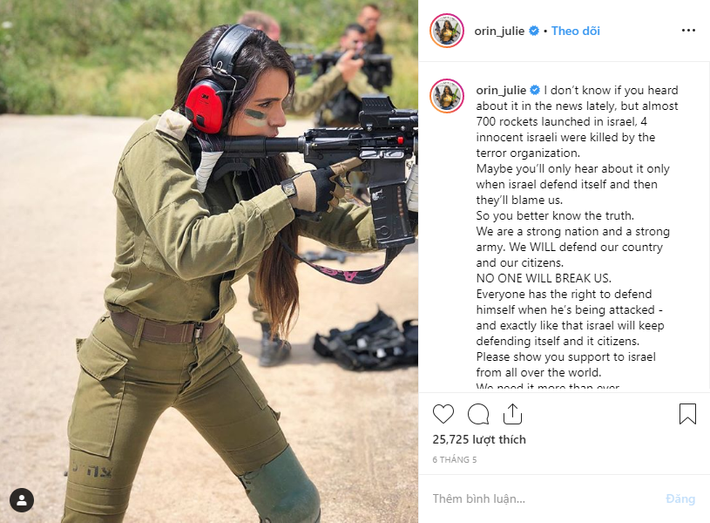 Tuy nhiên, Orin Julie cảm thấy không hài lòng với công việc trong văn phòng và tình nguyện tham gia các nhiệm vụ ngoài tiền tuyến để có thể phục vụ đất nước một cách thực sự. Nguồn ảnh: Instagram/orin_julie.