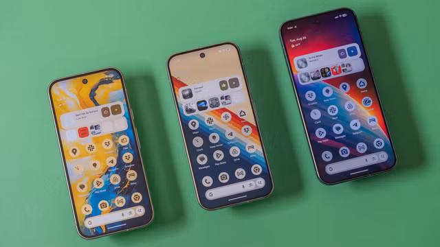 Từ trái sang phải: Pixel 10, Pixel 10 Pro, Pixel 10 Pro XL. Ảnh: Ryan Whitwam