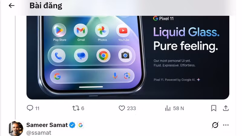 Điện thoại Android không cần đến thiết kế Liquid Glass của Apple
