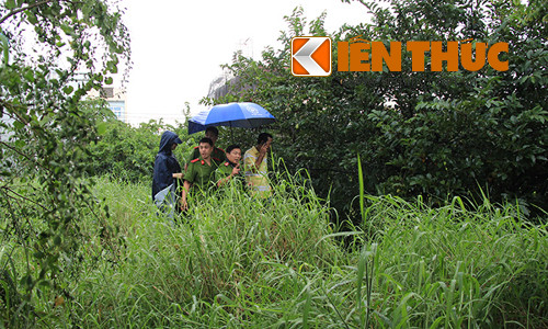 Hiện trường nơi phát hiện phần đầu nạn nhân H..Ảnh: Thiên Dũng. Hiện trường nơi phát hiện phần đầu nạn nhân H..Ảnh: Thiên Dũng.