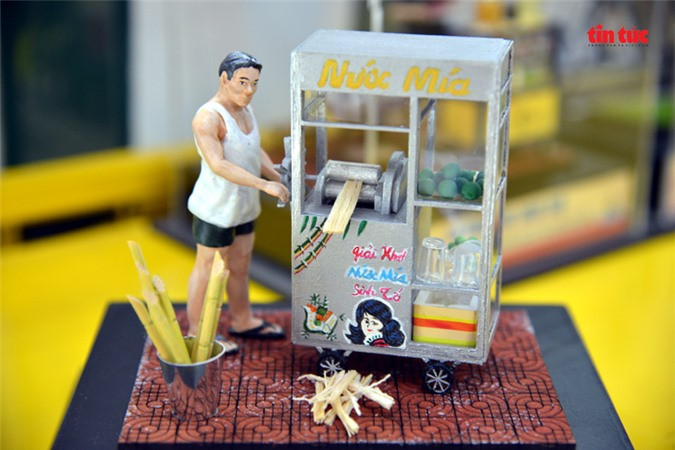 Mô hình xe nước mía ép tay.