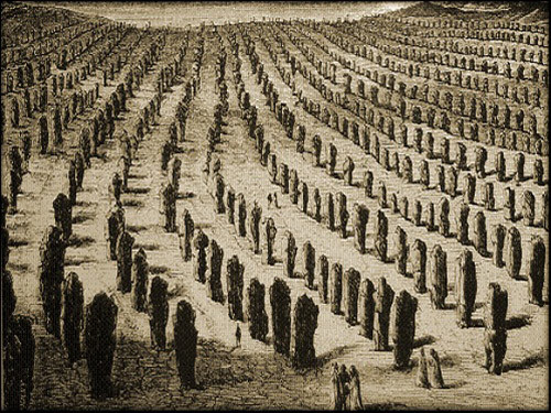 4. Bí ẩn hơn 3.000 tảng đá đứng hay còn gọi cự thạch ở ngôi làng Carnac, Tây Bắc nước Pháp. Hàng ngàn cự thạch này được sắp xếp thành 13 hàng ngay ngắn, trải dài trên 12 km.