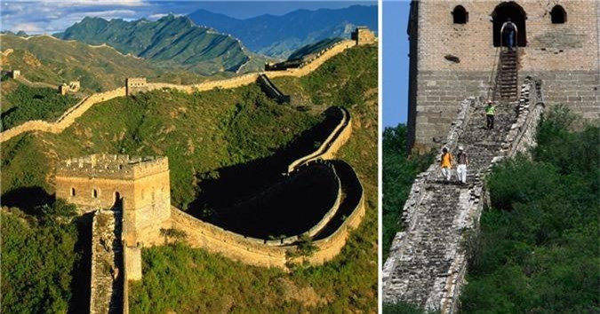 4. Vạn Lý trường thành: Giới khoa học Trung Quốc tranh cãi, liệu có phải chính Tần Thủy Hoàng đã cho xây dựng Vạn Lý trường thành hay không? Nhiều người cho rằng, với trang thiết bị lạc hậu và sức người có hạn, khi ấykhông thể xây dựng nổi một công trình vĩ đại như vậy. Có ý kiến cho rằng, khoa học kỹ thuật thời xưa không thể làm được việc chọn địa điểm xây dựng Vạn Lý trường thành,vì địa thế đất khu vực này nằm trên các đới địa tầng đứt gãy và chỉ có khoa học hiện đại mới thực hiện được. Nhiều nhà khoa học cho rằng, chính người ngoài hành tinh đã giúp Tần Thủy Hoàng tạo nên một trong những công trình vĩ đại nhất lịch sử loài người: Vạn Lý trường thành. 