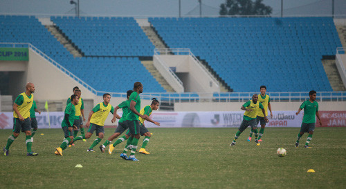 Violla đã có mặt ở Mỹ Đình 2 ngày gần đây để xem ĐTVN và Indonesia tập luyện.