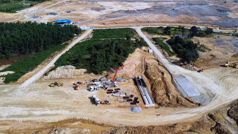 Dự án cao tốc Tân Phú - Bảo Lộc, đoạn đi qua xã Đạ Huoai, tỉnh Lâm Đồng.