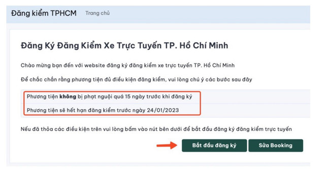 TP.HCM thí điểm đặt lịch đăng kiểm xe cơ giới Online TP.HCM thi diem dat lich dang kiem xe co gioi Online