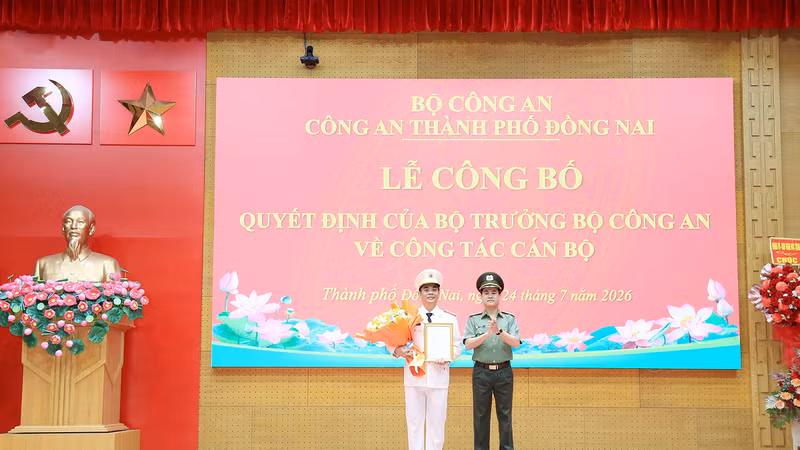 Bổ nhiệm Đại tá Trần Trọng Thủy giữ chức vụ Phó Giám đốc Công an TP Đồng Nai
