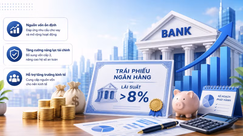 Ngân hàng "đua" phát hành trái phiếu lãi suất vượt 8%